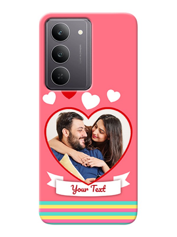 Custom Realme 14x 5G Custom Hard Phone Case - Love Shapes Doodle Design