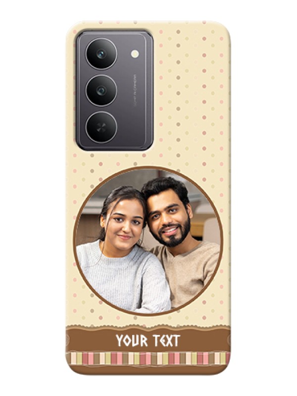 Custom Realme 14x 5G Custom Hard Phone Case - Brown Dotted Mobile Case Design