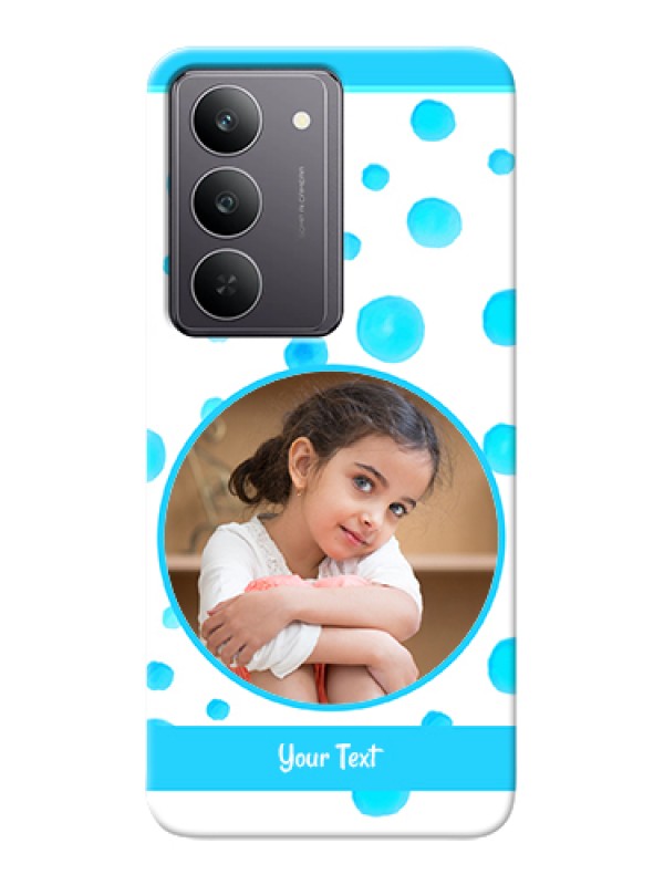 Custom Realme 14x 5G Custom Hard Phone Case - Blue Bubbles Pattern Design