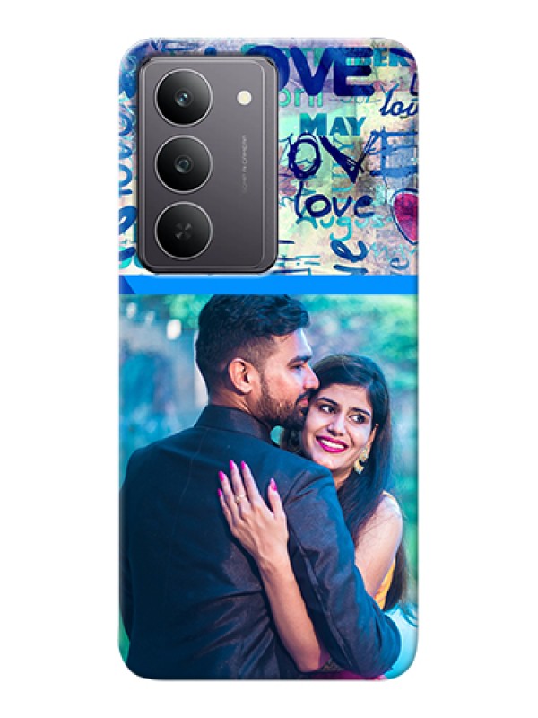 Custom Realme 14x 5G Custom Hard Phone Case - Colorful Love Design