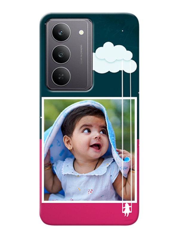 Custom Realme 14x 5G Custom Hard Phone Case - Cute Girl With Cloud Design