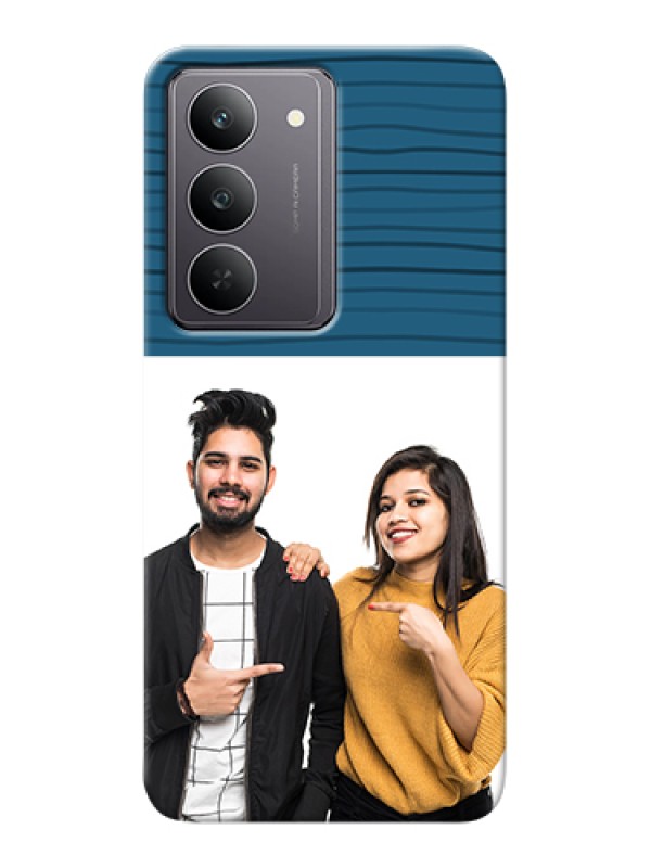 Custom Realme 14x 5G Custom Hard Phone Case - Blue Pattern Cover Design