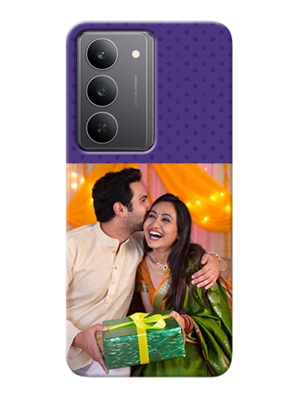 Custom Realme 14x 5G Custom Hard Phone Case - Violet Colored Pattern Design