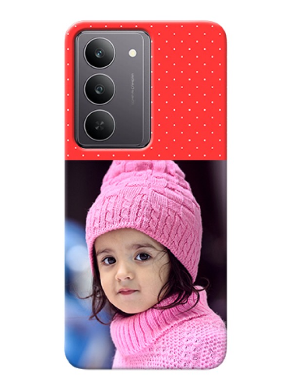 Custom Realme 14x 5G Custom Hard Phone Case - Red Pattern Design