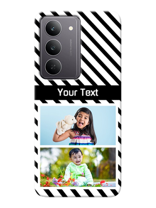 Custom Realme 14x 5G Custom Hard Phone Case - Black And White Stripes Design