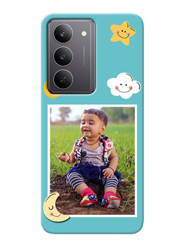 Custom Realme 14x 5G Custom Hard Phone Case - Smiley Kids Stars Design