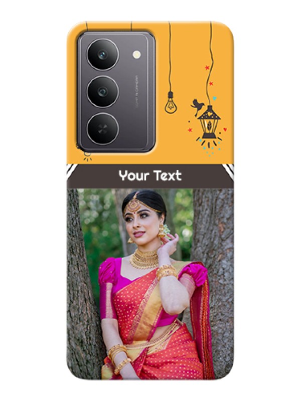 Custom Realme 14x 5G Custom Hard Phone Case - With Family Picture And Icons