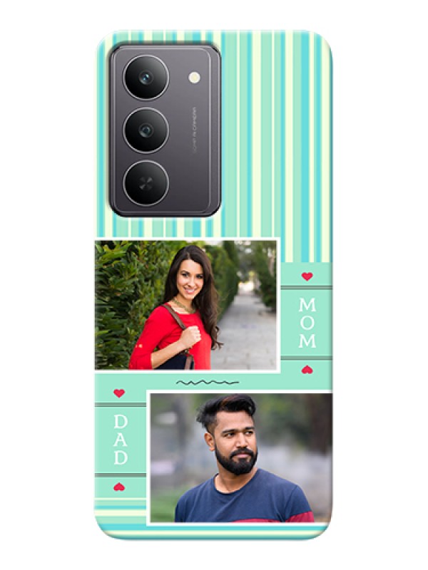 Custom Realme 14x 5G Custom Hard Phone Case - Mom & Dad Pic Design