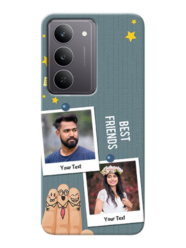 Custom Realme 14x 5G Custom Hard Phone Case - Sticky Frames And Friendship Design