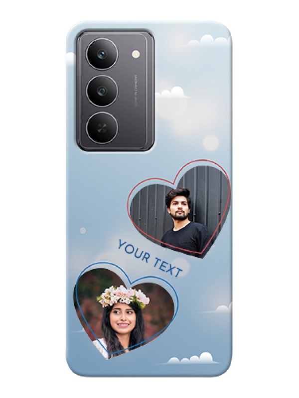 Custom Realme 14x 5G Custom Hard Phone Case - Blue Color Couple Design