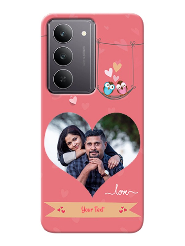 Custom Realme 14x 5G Custom Hard Phone Case - Peach Color Love Design