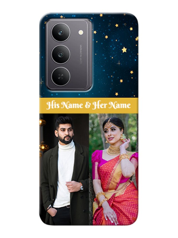 Custom Realme 14x 5G Custom Hard Phone Case - Galaxy Stars Backdrop Design