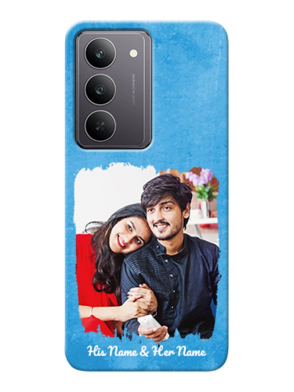 Custom Realme 14x 5G Custom Hard Phone Case - Blue Color Vintage Design