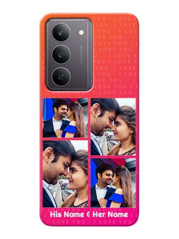 Custom Realme 14x 5G Custom Hard Phone Case - I Love You Pink Design