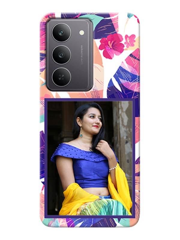 Custom Realme 14x 5G Custom Hard Phone Case - Abstract Floral Design