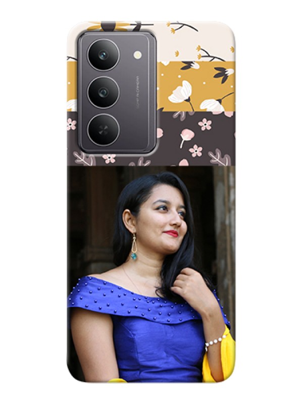 Custom Realme 14x 5G Custom Hard Phone Case - Stylish Floral Design