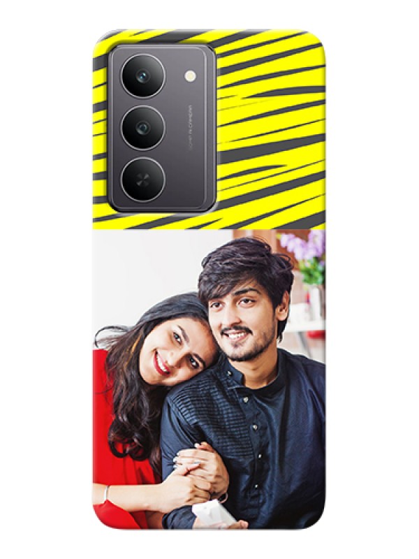 Custom Realme 14x 5G Custom Hard Phone Case - Yellow Abstract Design