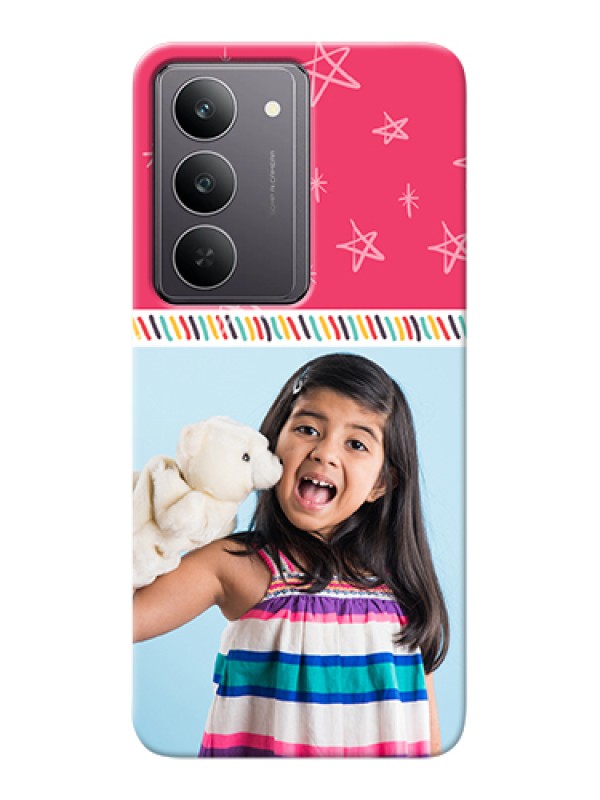 Custom Realme 14x 5G Custom Hard Phone Case - Line Art Design