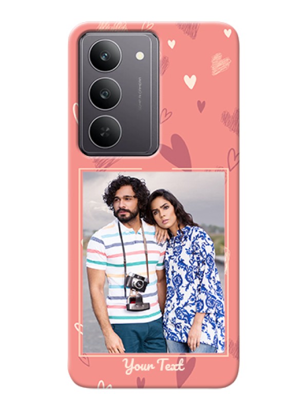 Custom Realme 14x 5G Custom Hard Phone Case - Love Doodle Art Design