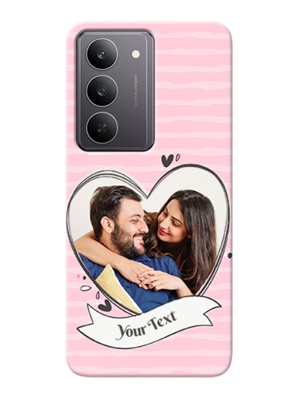 Custom Realme 14x 5G Custom Hard Phone Case - Vintage Heart Design