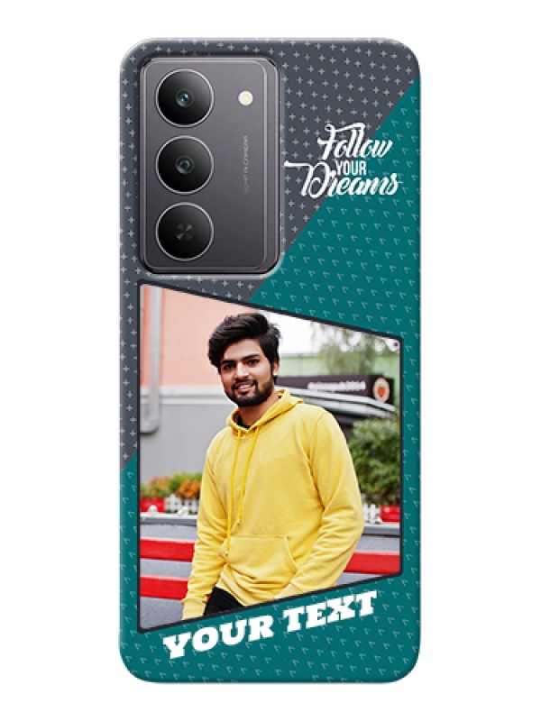 Custom Realme 14x 5G Custom Hard Phone Case - Background Pattern Design With Quote