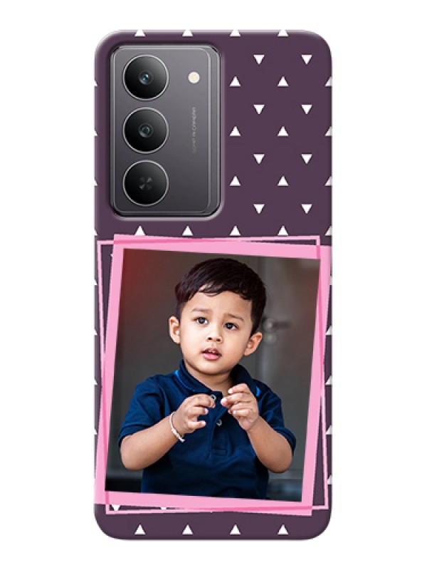 Custom Realme 14x 5G Custom Hard Phone Case - Triangle Pattern Dotted Design