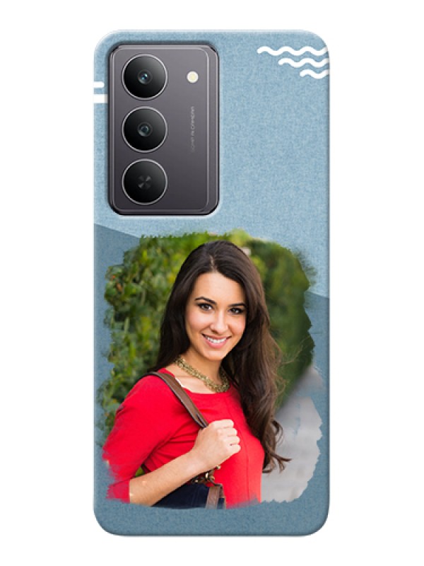 Custom Realme 14x 5G Custom Hard Phone Case - Grunge Line Art Design