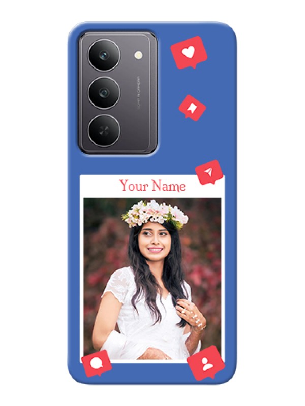 Custom Realme 14x 5G Custom Hard Phone Case - Like Share And Comment Design