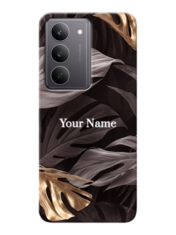 Custom Realme 14x 5G Custom Hard Phone Case - Wild Leaves Digital Paint Design