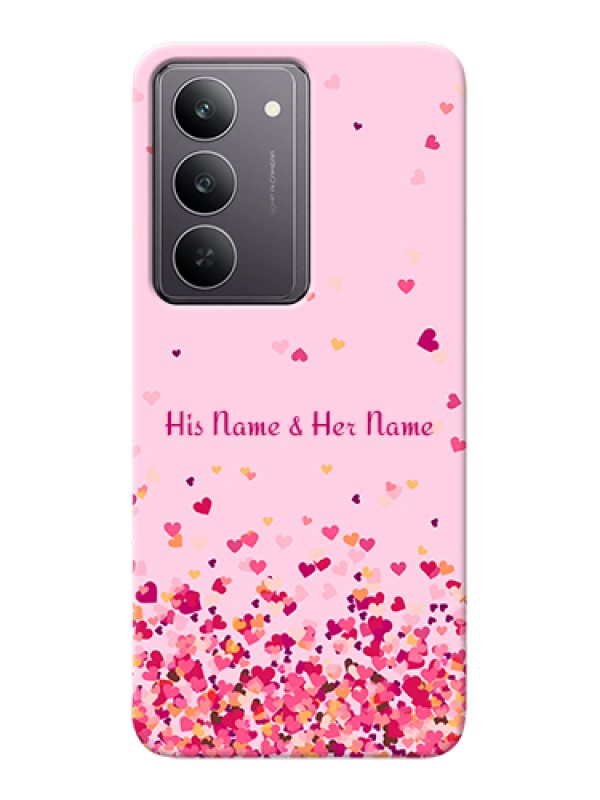 Custom Realme 14x 5G Custom Hard Phone Case - Floating Hearts Design