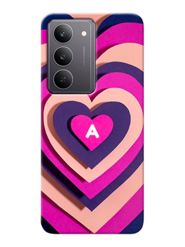 Custom Realme 14x 5G Custom Hard Phone Case - Cute Heart Pattern Design