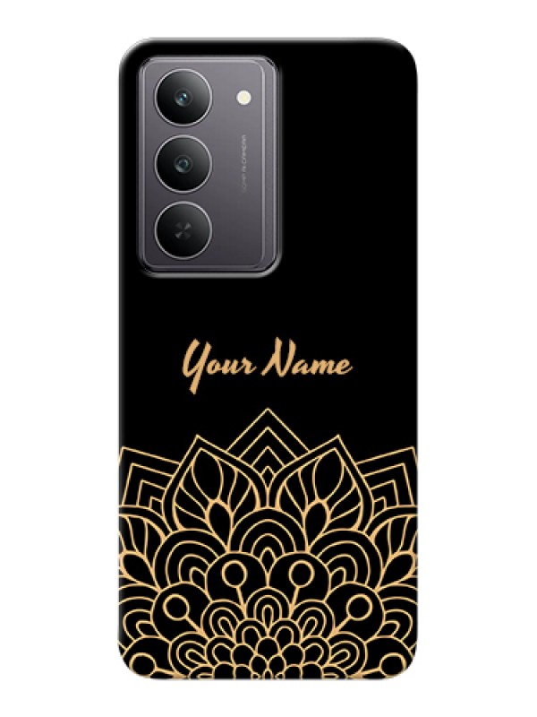 Custom Realme 14x 5G Custom Hard Phone Case - Golden Mandala Design