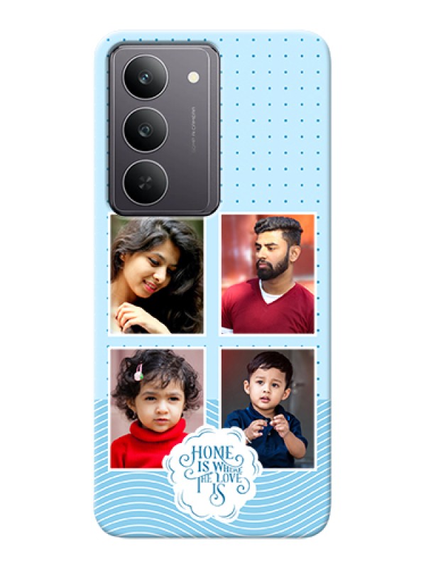 Custom Realme 14x 5G Custom Hard Phone Case - Cute Love Quote With 4 Pic Upload Design