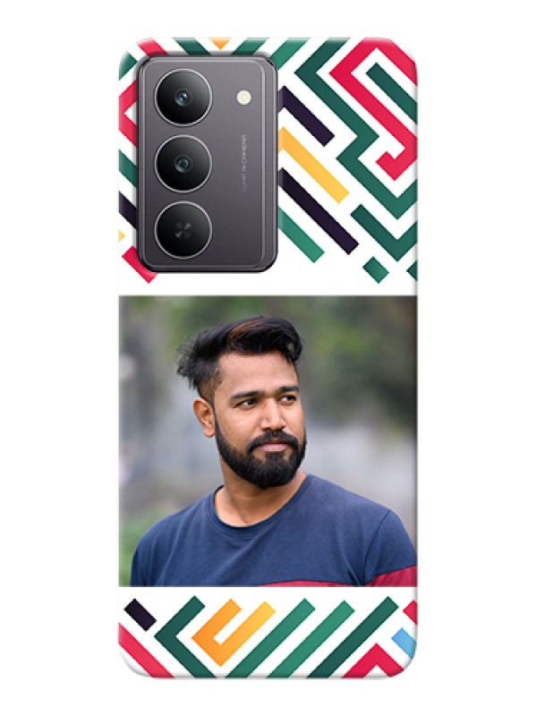 Custom Realme 14x 5G Custom Hard Phone Case - Colorful Maze Pattern Design