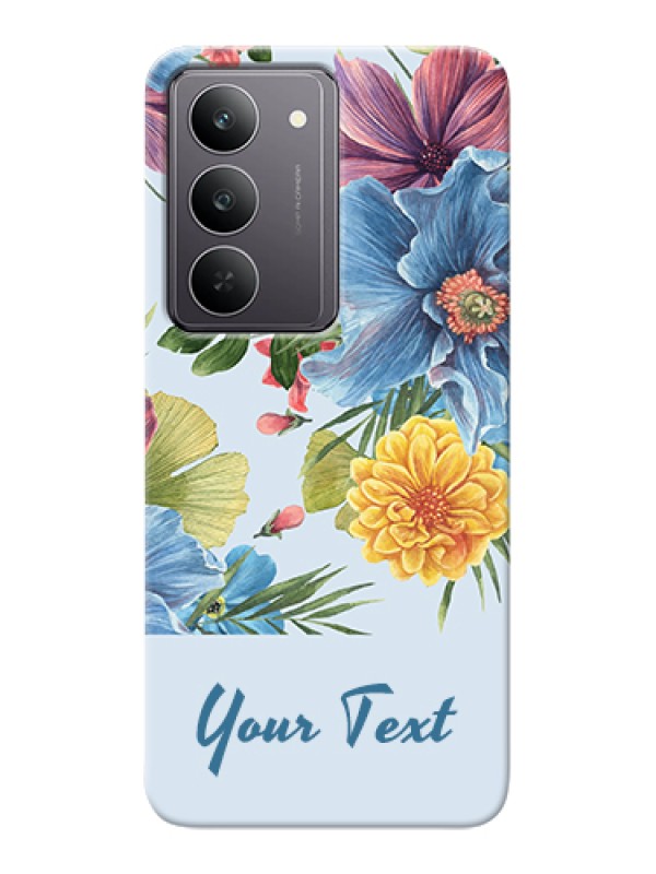 Custom Realme 14x 5G Custom Hard Phone Case - Stunning Watercolored Flowers Painting Design