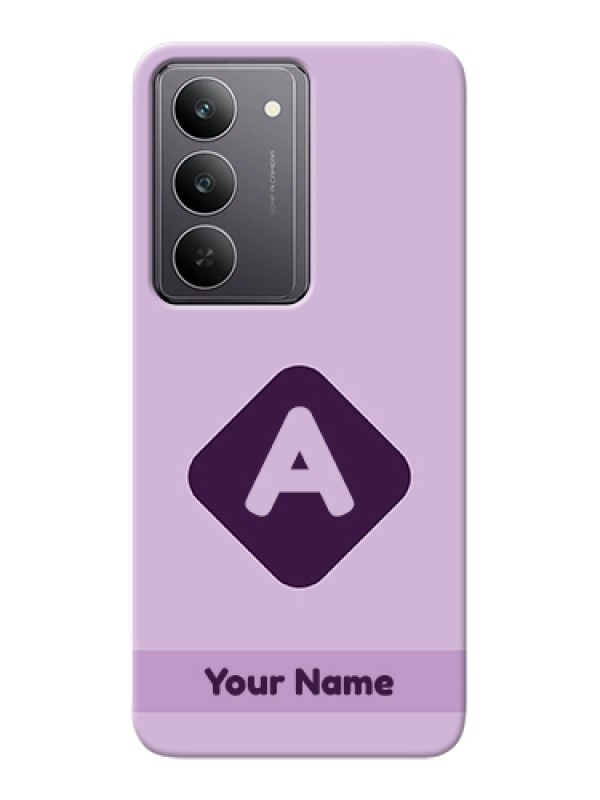 Custom Realme 14x 5G Custom Hard Phone Case - Custom Letter In Curved Badge Design