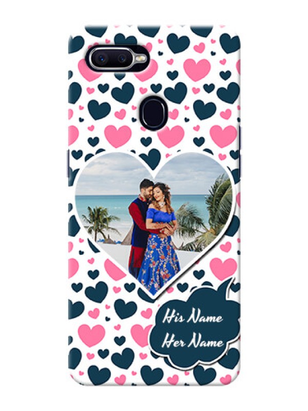Custom Realme 2 Pro Mobile Covers Online: Pink & Blue Heart Design