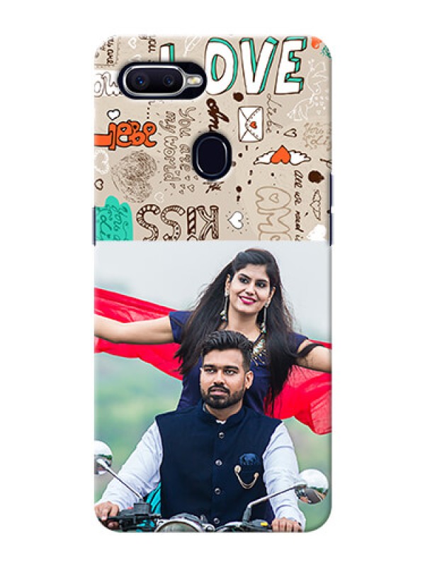 Custom Realme 2 Pro Personalised mobile covers: Love Doodle Pattern 