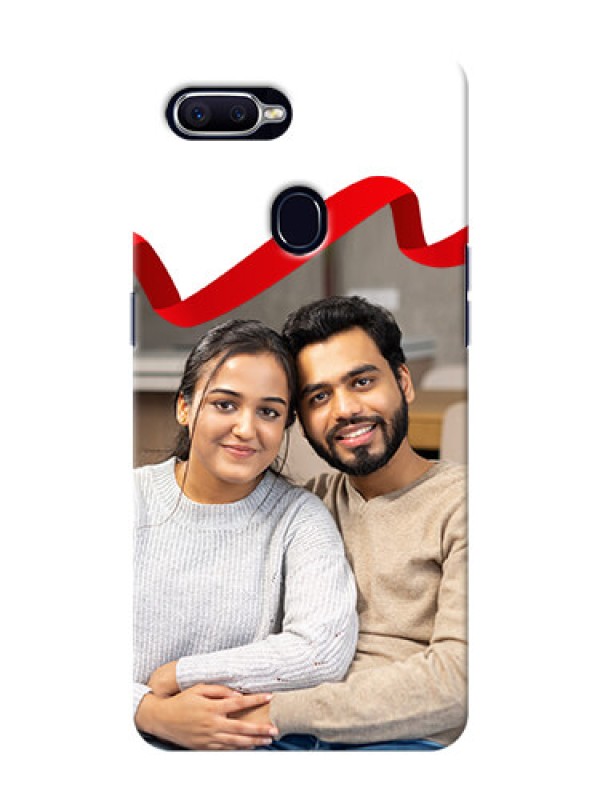 Custom Realme 2 Pro custom phone cases: Red Ribbon Frame Design