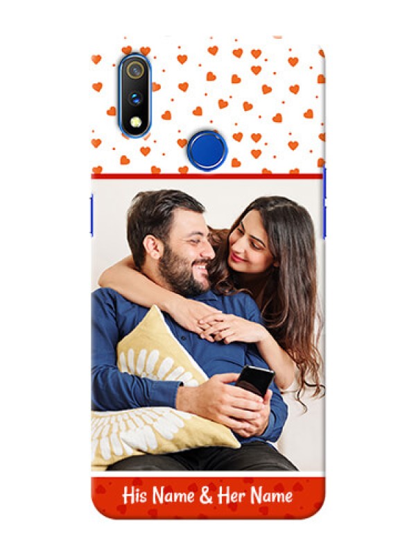 Custom Realme 3 Pro Phone Back Covers: Orange Love Symbol Design