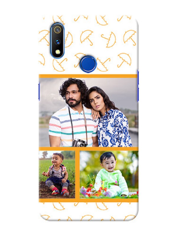 Custom Realme 3 Pro Personalised Phone Cases: Yellow Pattern Design