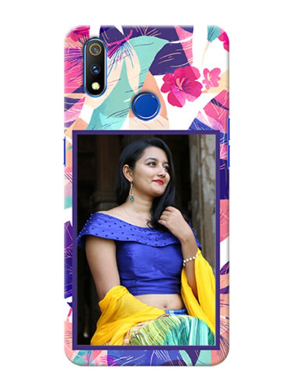 Custom Realme 3 Pro Personalised Phone Cases: Abstract Floral Design