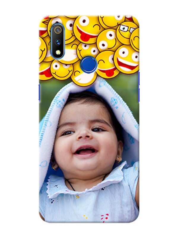 Custom Realme 3 Pro Custom Phone Cases with Smiley Emoji Design