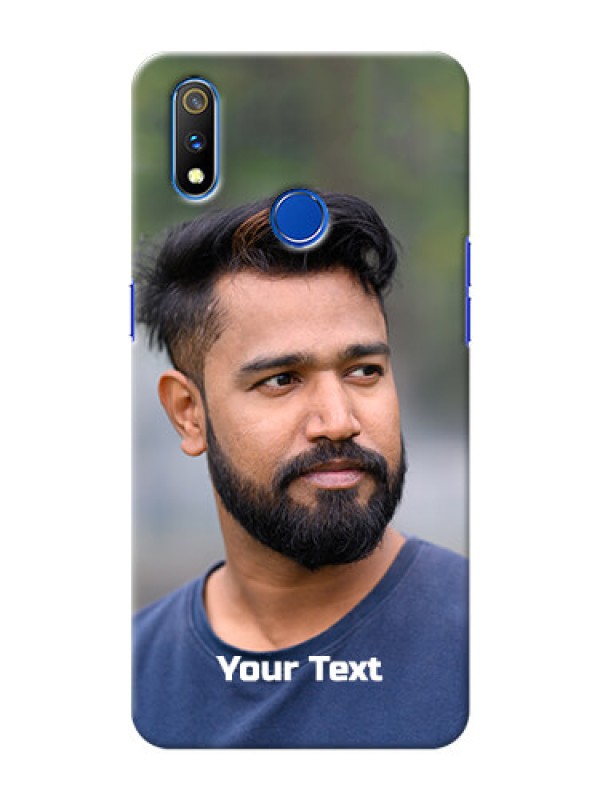 Custom Realme 3 Pro Mobile Cover: Photo with Text