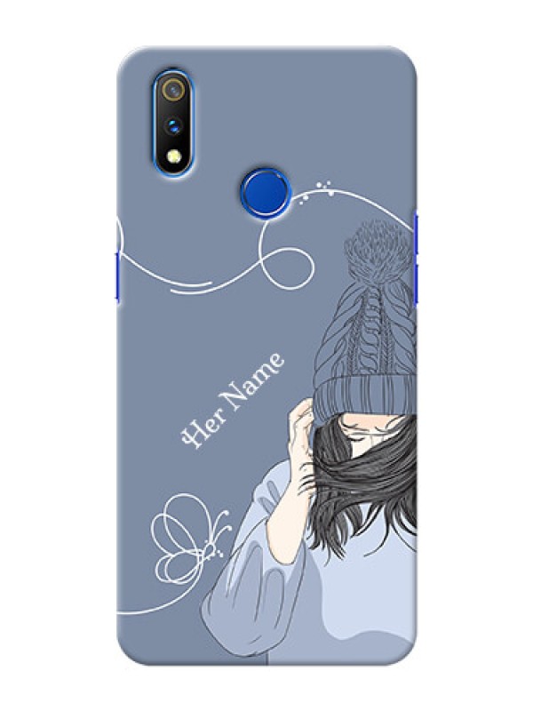 Custom Realme 3 Pro Custom Mobile Case with Girl in winter outfit Design