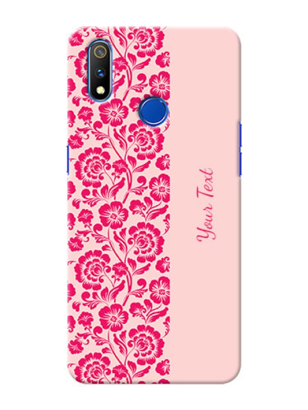 Custom Realme 3 Pro Phone Back Covers: Attractive Floral Pattern Design