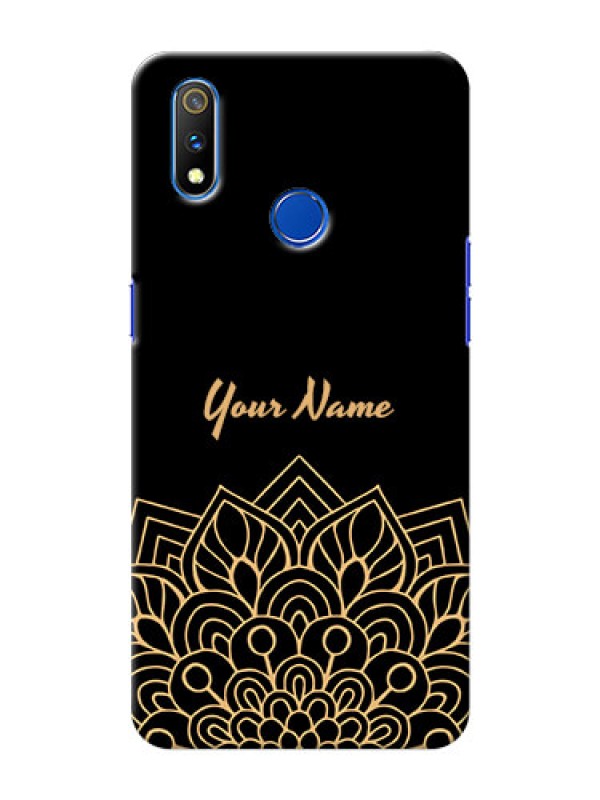 Custom Realme 3 Pro Back Covers: Golden mandala Design
