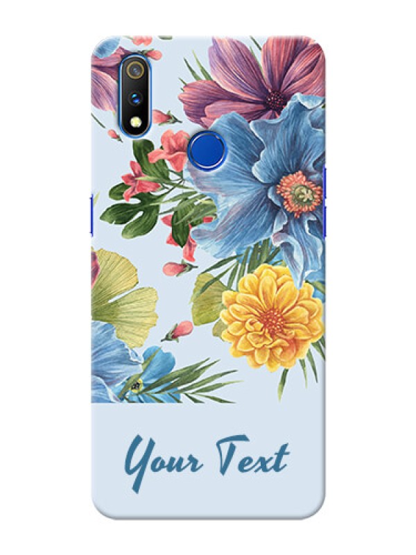 Custom Realme 3 Pro Custom Phone Cases: Stunning Watercolored Flowers Painting Design