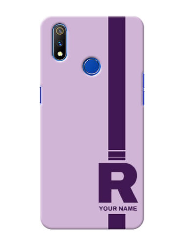 Custom Realme 3 Pro Custom Phone Covers: Simple dual tone stripe with name Design