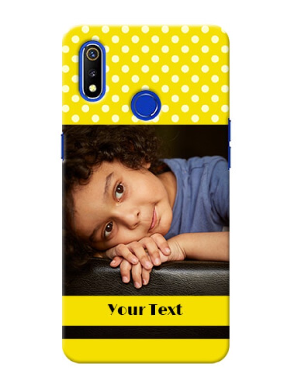 Custom Realme 3 Custom Mobile Covers: Bright Yellow Case Design